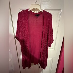 Lane Bryant - Short Sleeve Cover Up - Burgundy